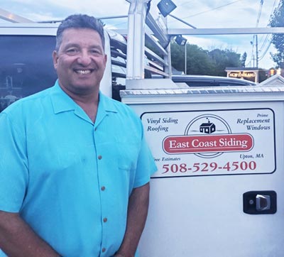 Michael Cannistraro East Coast Siding photo in front of truck